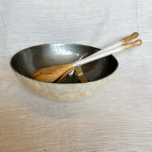 Load image into Gallery viewer, Capiz Oyster Shell Salad Bowl in Silver
